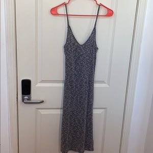 EXPRESS Gray White Basic Bodycon Slip Dress